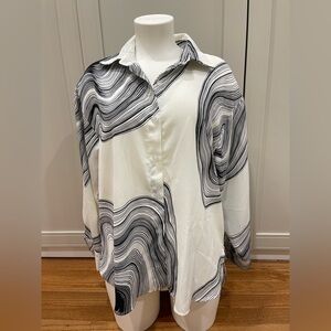 Black and White Striped Top